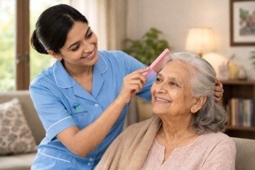 A bright, tidy, welcoming living space kept clean with a caregiver's help